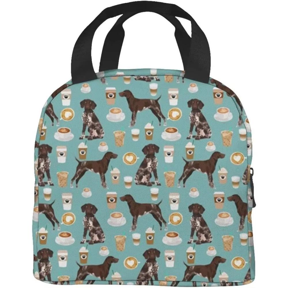 German Shorthaired Pointer Coffee Design Cute Dogs Dog Design Lunchbox Insulated Thermal Black One Size
