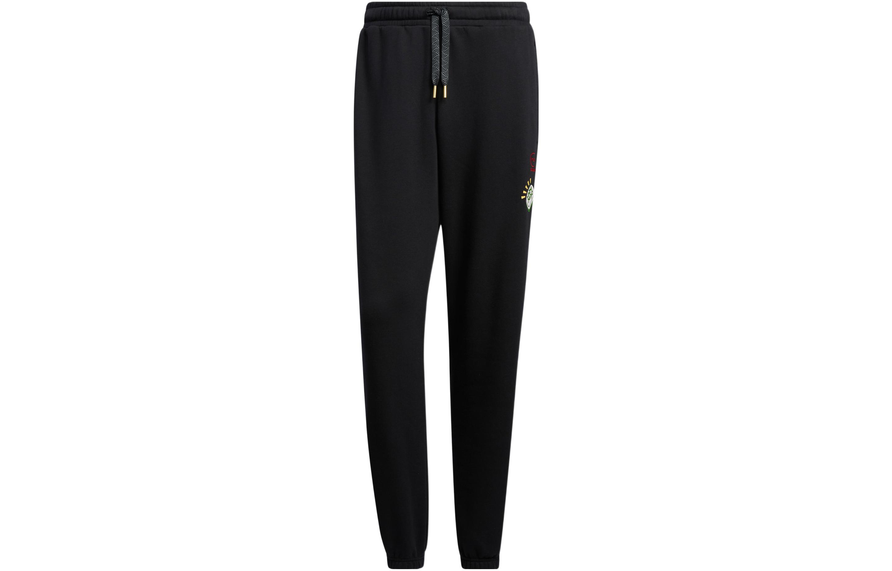 Adidas Neo Knitted Sweatpants Unisex Black Moderate Cuffed Pants IA6895 XL