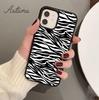 Schwarz-Weiß-Zebra-Kunst-Telefonhülle für iPhone 11 12 13 14 Pro Max Mini XR XS SE 2020 6S 7 8 Plus Samsung Galaxy S21 S22 Cover