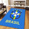 Brazil National Football Team Carpet Rug for Living Room Bedroom Home Sofa Decoration,Kids play Non-slip Floor Mat