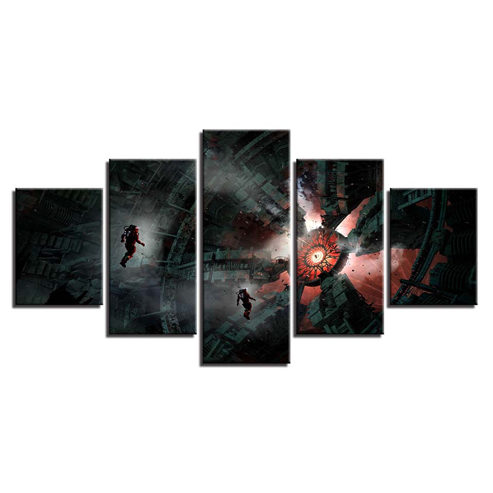 

Модульная картина на холсте, настенная художественная картина, домашний декор, 5 шт., Темный пастух, игровые персонажи, сцена для гостиной, современная рамка для постера 20x35cm*2 20x45cm*2 20x55cm*1