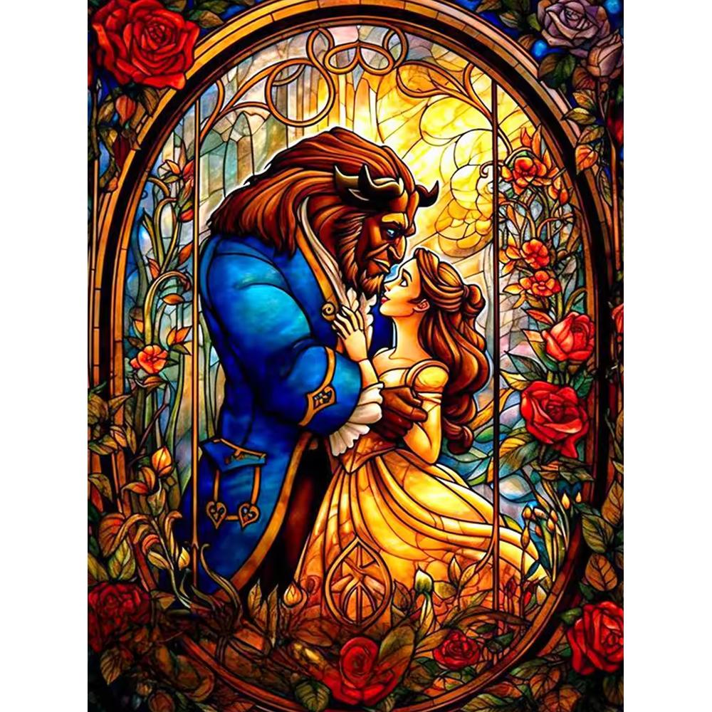 

Алмазна мозаїка Дісней Красуня і Чудовисько Повна кругла алмазна мозаїка Декор для дому Повна квадратна та кругла алмазна мозаїка Вишивка Хрестиком Round 20x30cm