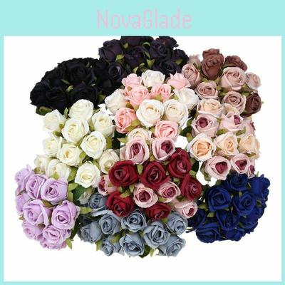 Lush Artificial Rose Bouquet Silk Flowers With High Realistic Appearance For Home Decoration