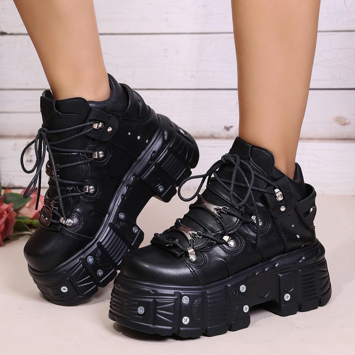 Black Daddy Shoes Platform Women`S Shoes