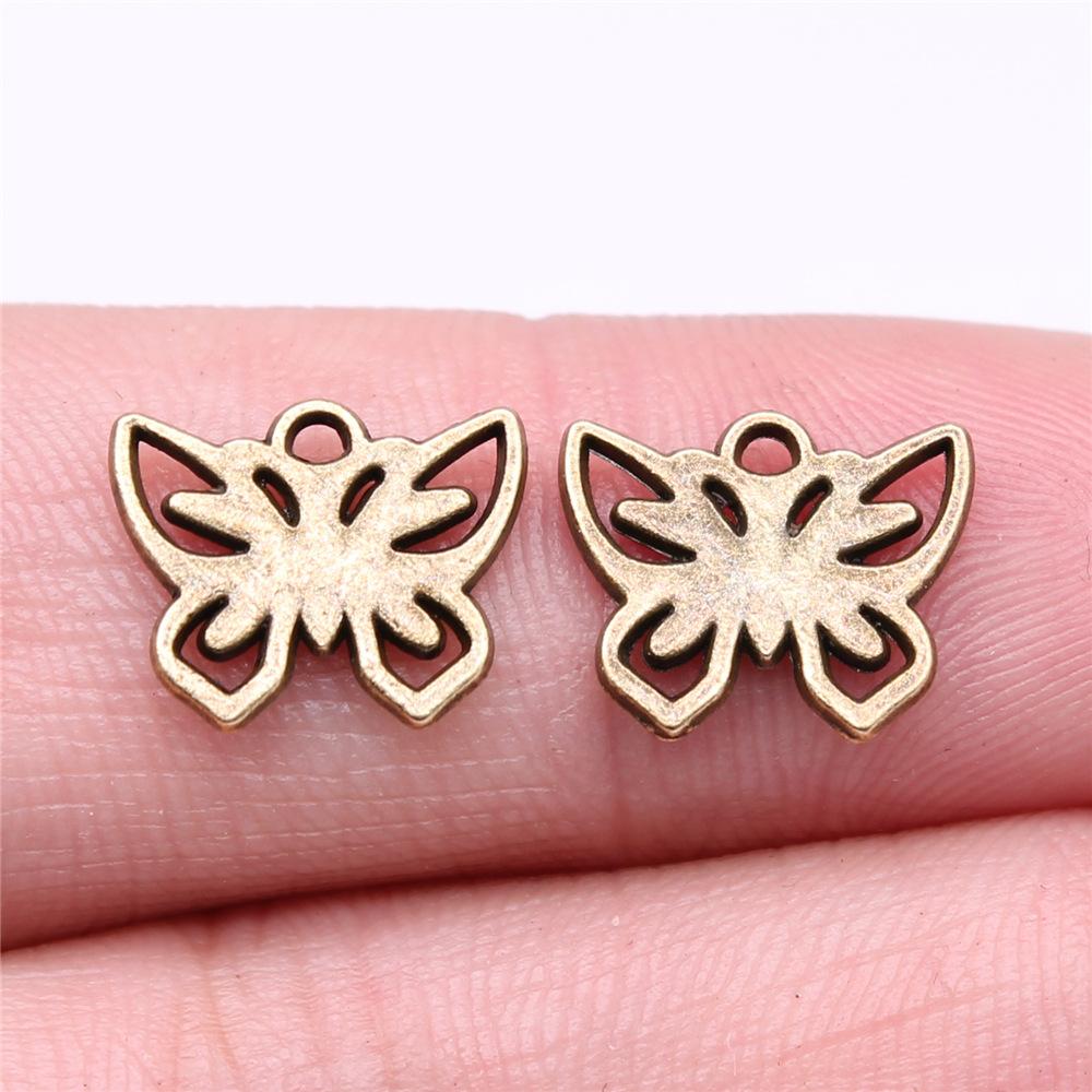 20pcs Vintage Bronze Color Butterfly Charms Pendants DIY Crafts Making Findings Handmade Tibetan Jewelry
