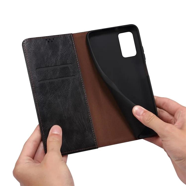 For Huawei Mate 60 Anti-Scratch Cover Waxy Crazy Horse Texture PU Leather Stand Wallet Phone Shell