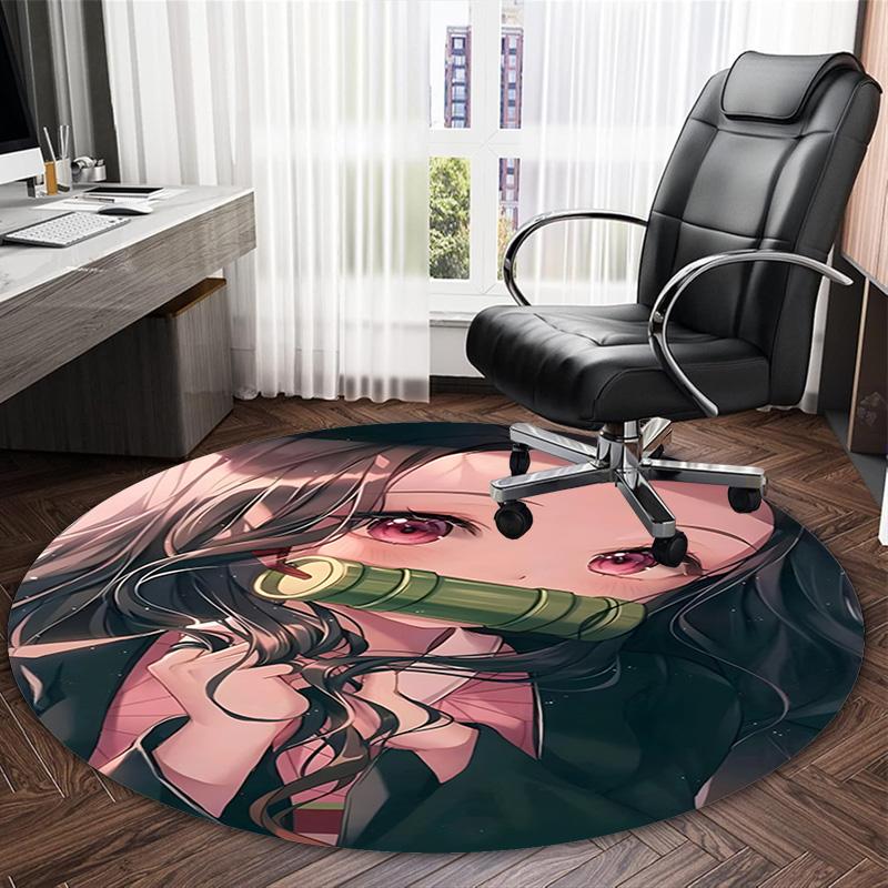1pc nezouko Carpet, Round Rug, Comfortable, Suitable for Entryways, Living Rooms, Office, And Bedrooms, Christmas Decoration