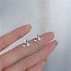 New Minimalism Earring 925 Silver Needle Allergic Protection Mini Small Heart Stud Earrings for Women Girls Jewellery