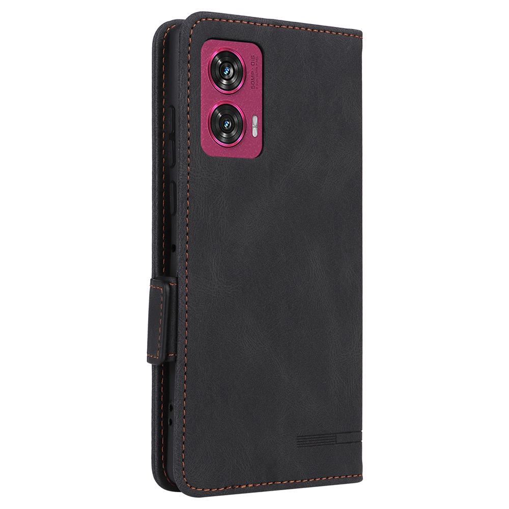 Motorola EDGE50 Fusion Leather Flip Case - Unisex European & American Design