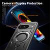 Military Armor Protector Phone Cases For Google Pixel 10 Pro XL Pixel Pixel 9 Pro XL 9A Magnetic Metal Ring Rotate Bracket Cover