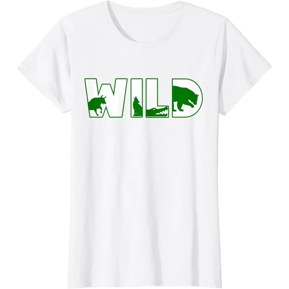 

Футболка Wild Animal Lover Green Animal Print, свободная футболка, мужская одежда, повседневная, из хлопка, на каждый день, на все времена года, Харадзюку XXXXXL