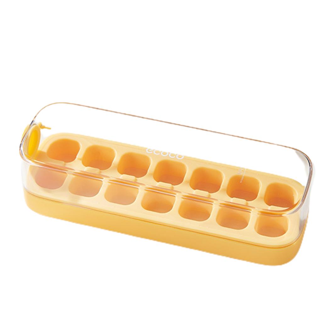 Ice Cubes Stencils Box Easy Release Mini Ice Cubes Tray with Removable Cover Stackable Spill Resistant Ice Cubes Stencils Box