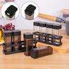 Plastic Four-Grid Barbecue Spice Bottle Household Combination Set Salt Pepper Jar Kitchen Sealed Moisture-Proof Spice Container