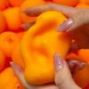 Orange Knuspriger Formbarer Stressball Knuspriges Quetschspielzeug Runde Blöcke Gefülltes Fidget Spielzeug ASMR Sensorische Stressabbau Spielzeuge