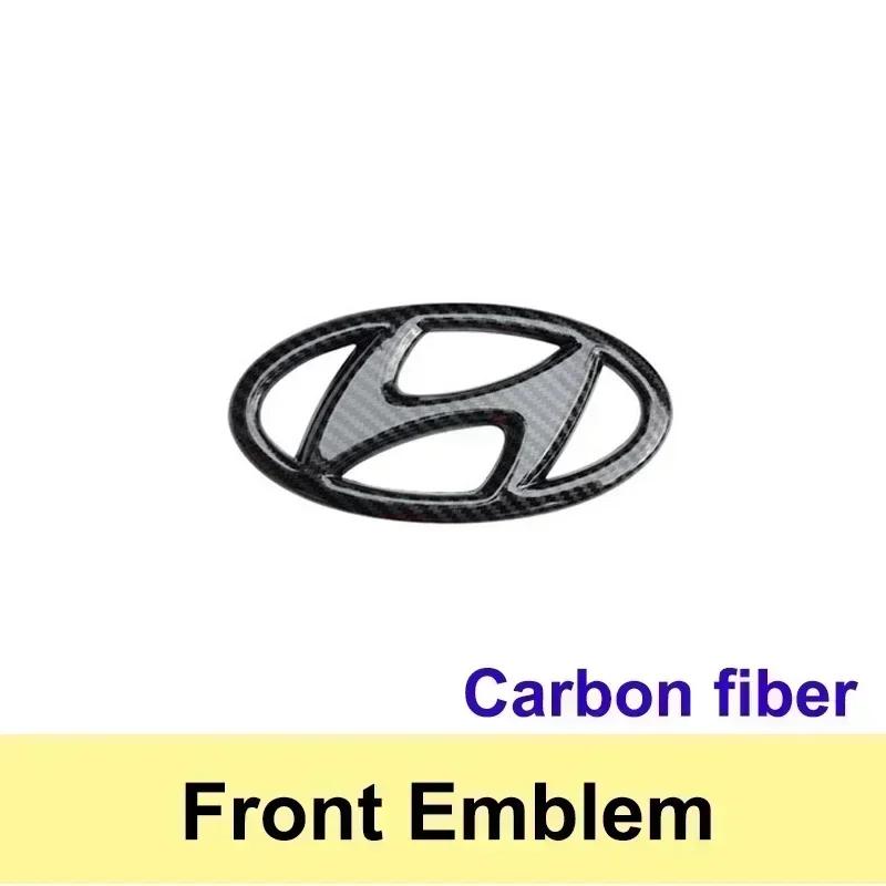 Car Front Rear Emblem Steering Wheel Sticker for Hyundai Elantra Sonata Verna IX35 Tucson IX25 Santa Fe Lafesta Modification AAA1