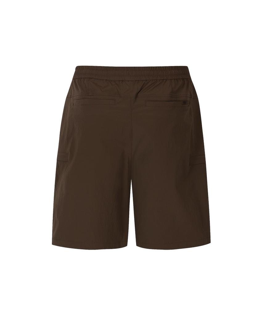 DISCOVERY EXPEDITION Uni Freshvent Lightweight Woven Training Cargo Knee-Length Shorts (Brown)
