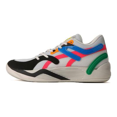 Trc Blaze Punta Redonda Cómodos Absorción de Impactos Antideslizantes Resistentes al Desgaste Zapatillas de Baloncesto de Caña Baja Unisex Gris Negro Azul 376582-09