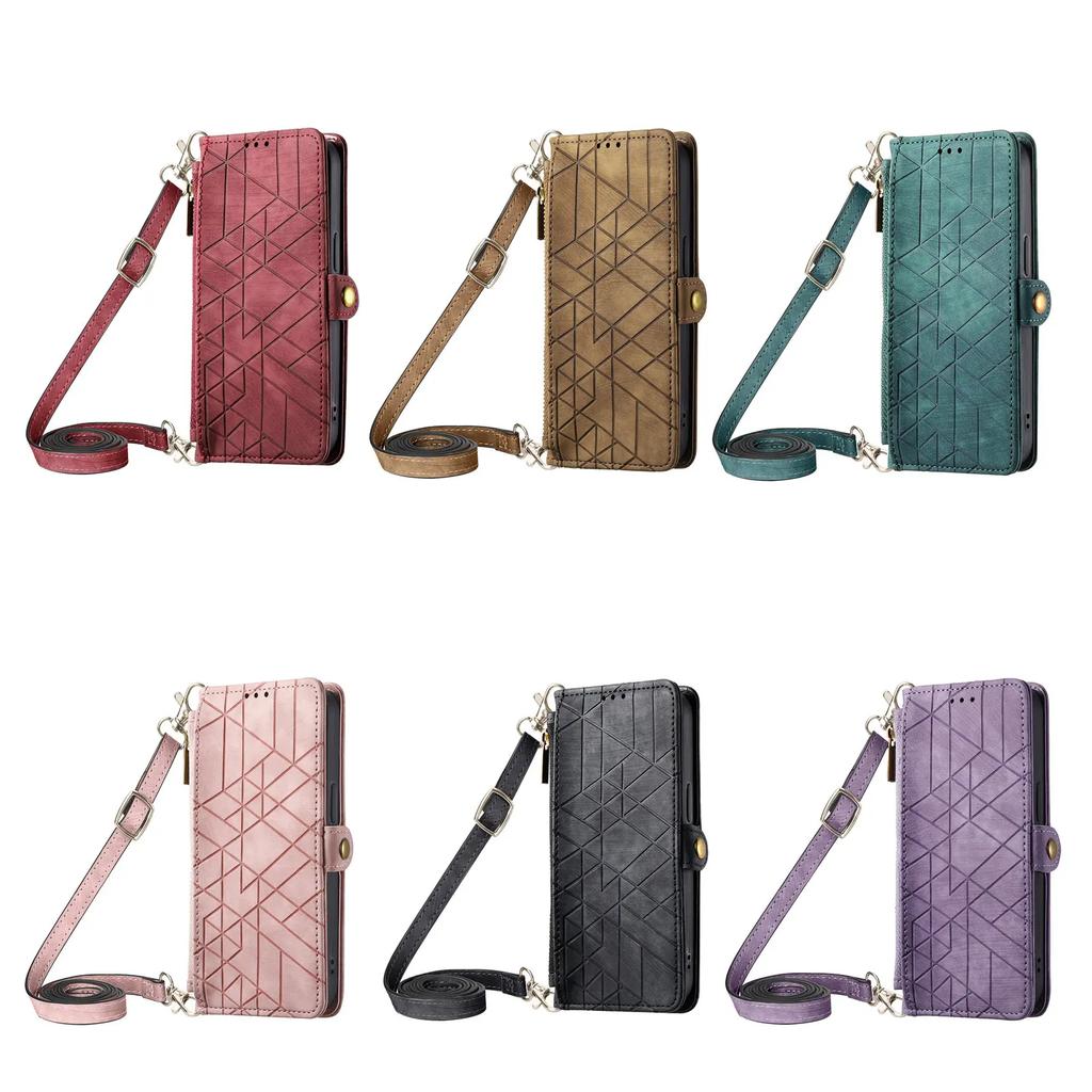 Crossbody Zipper Wallet Card Solt Bag Case For XiaoMi RedMi Note 12 Pro Plus 11S 10 10S 12T 13 Ultra Lanyard Leather Strap Cover