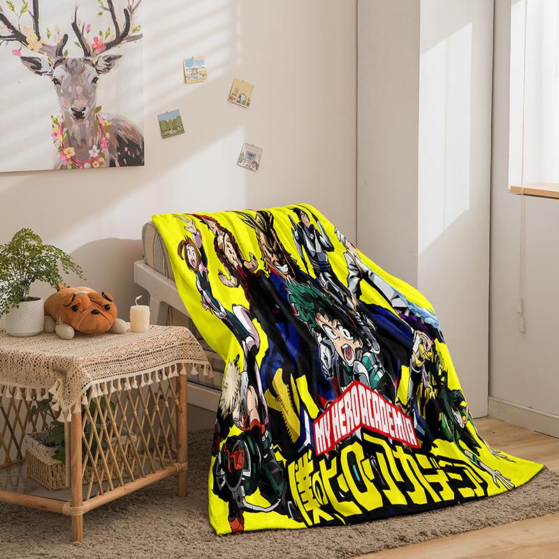 Cartoon Hero Academy Series Double Sided Flannel 3D Digital Printing Blanket Blanket