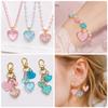 Love Tag Peach Heart Pendant DIY Jewelry Accessories