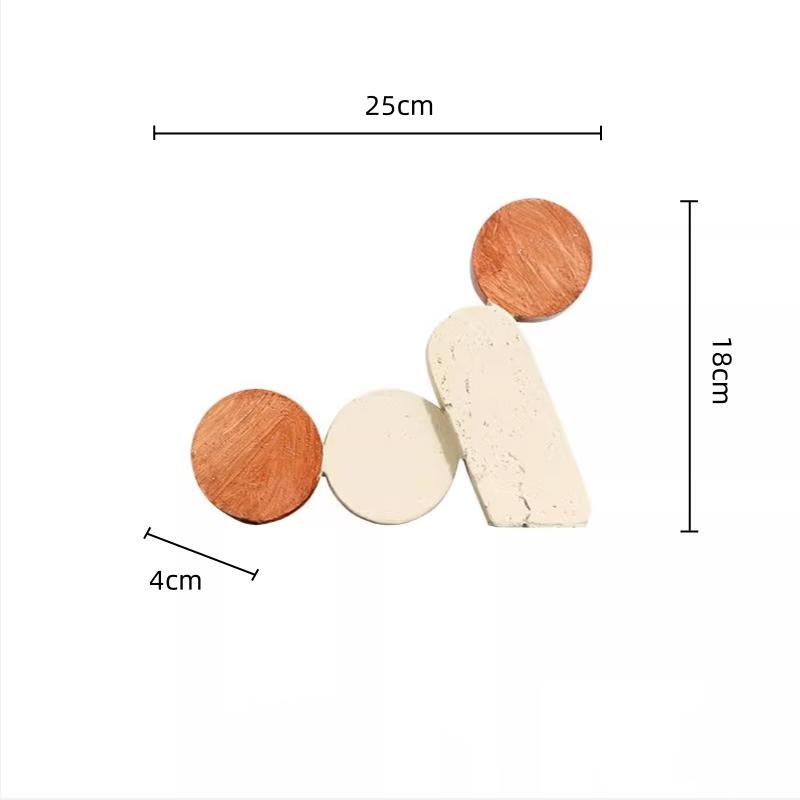Resin Handicrafts Geometric Circle Splicing Imitation Cave Stone Hollowed-out Decorative Figurines Home Decoration Accessories