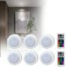 Compact Type-c Usb Mini Rechargeable Remote Control Cabinet Light With Colorful Warm Lighting Options