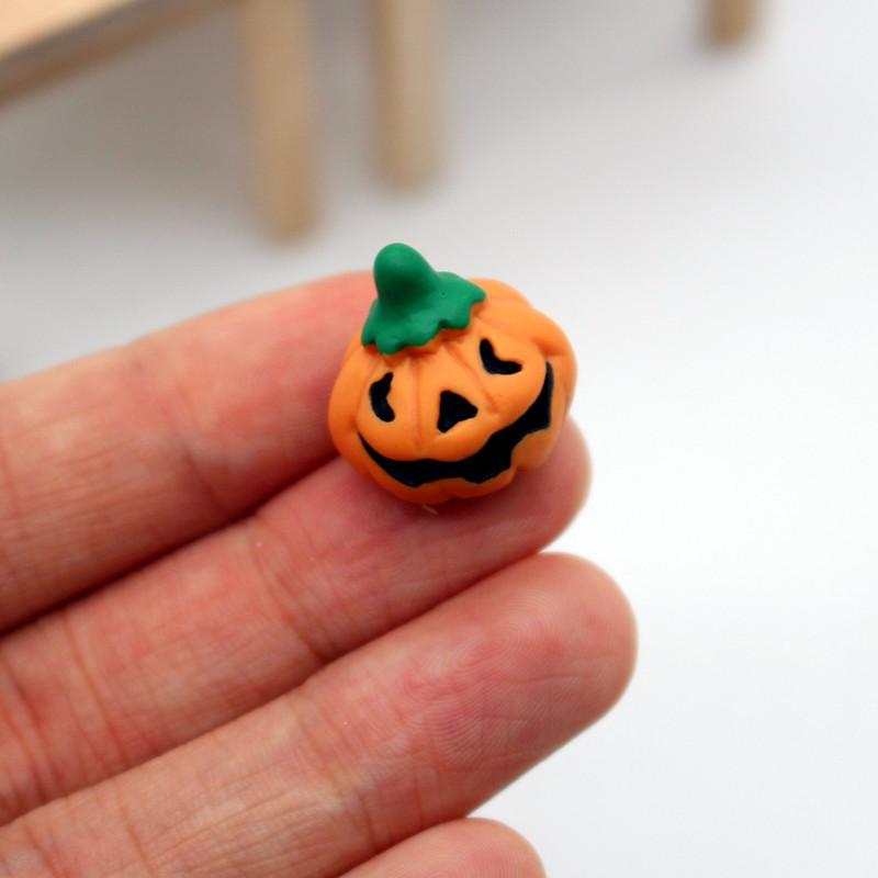 

Halloween Miniatures Pumpkins Ornaments 1:12 Doll House Pumpkin Scale Model Miniature Simulation Models DIY Home Decor Crafts
