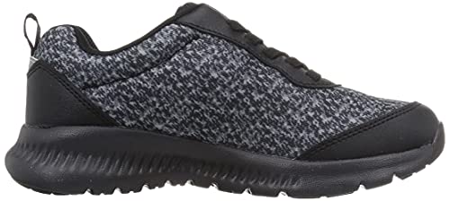 SPALDING Women's 5E JIN 3850 Wide-Waist Lightweight Walking Sneakers, Size 24.0 Cm, Black