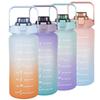 TSQIBU Large Capacity 2000ml Portable Straw Sports Water Bottle, BPA-Free Plastic Water Bottle for Adults and Children, Perfect for Outdoor Sports, Cl
