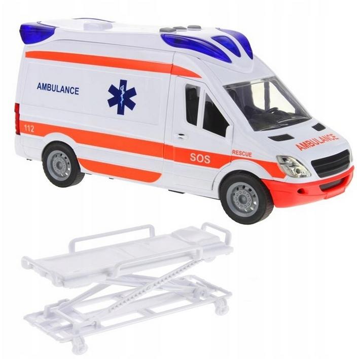 Auto Ambulans Van Światło Dźwięk Karetka Nosze