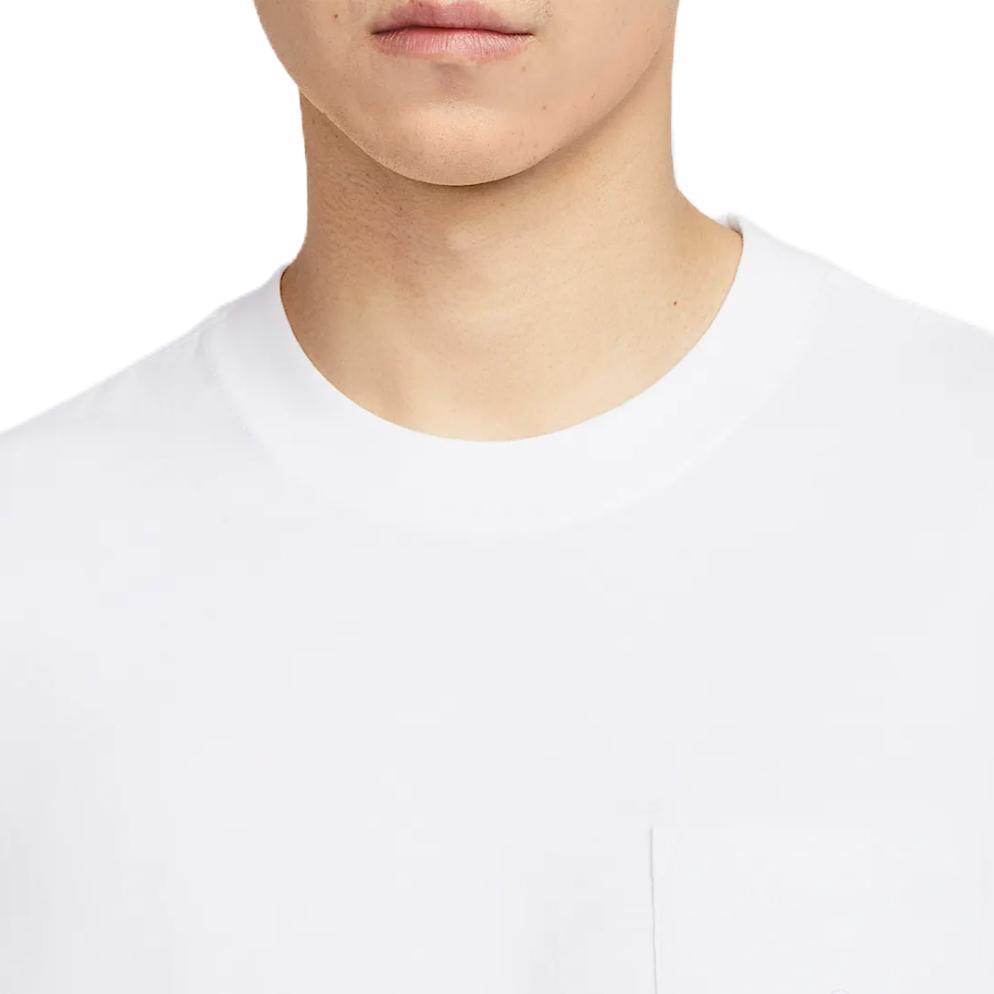 Nike Sportkleding Comfortabel Mode Veelzijdig Zak Vochtregulerend Korte Mouw T-shirt Heren Tops Wit IB1383100