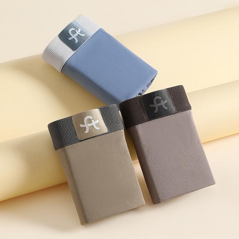 Fenteng Men's Xinjiang Combed Cotton Boxer Briefs 3-Pack