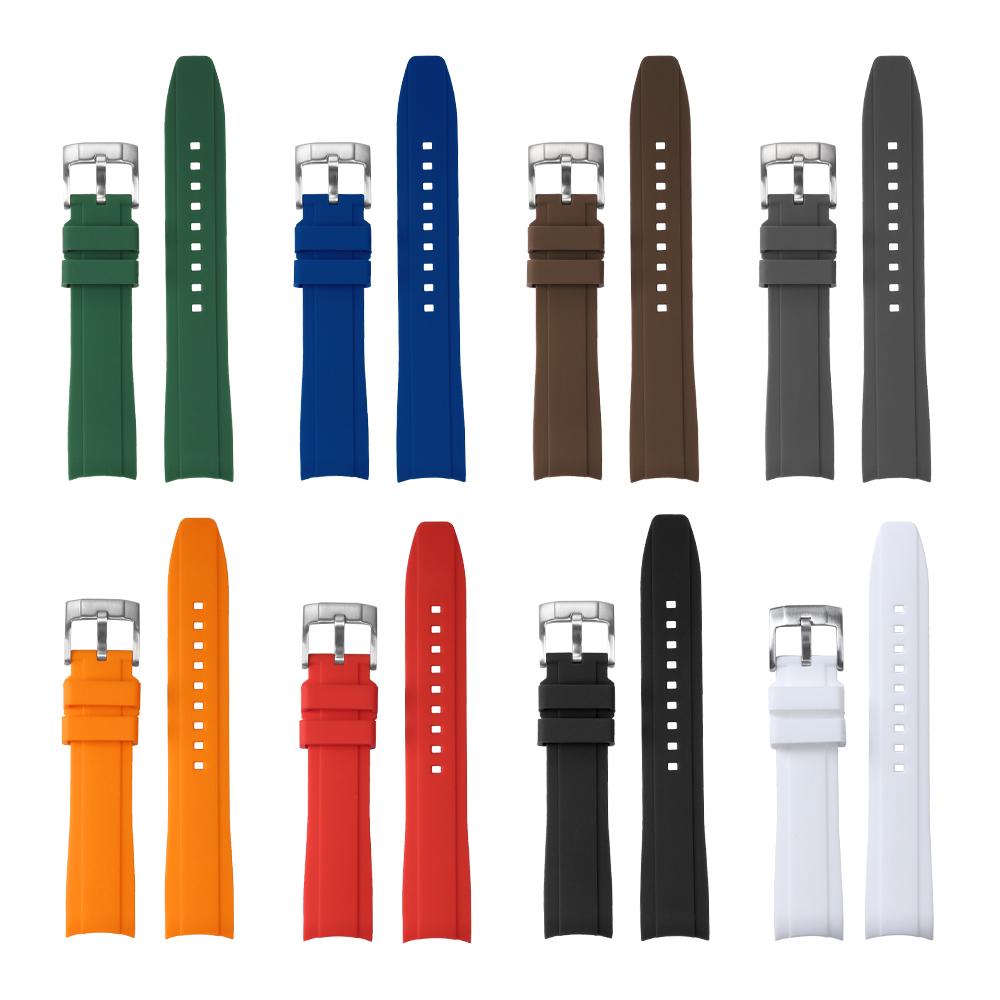 20mm Pasek do zegarka z zakrzywionym końcem do Rolex Silikonowy pasek do Seiko 22mm Gumowy pasek do Citizen Tissot Sportowy pasek Uniwersalny pasek