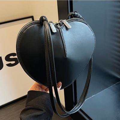 Ms. Bao's New Fashionable Solid Color Love Messenger Bag