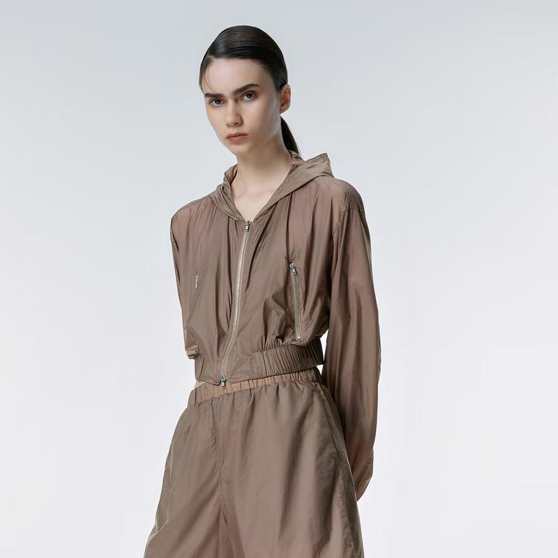 

Женская свободная куртка H-силуэта с капюшоном JNBY S