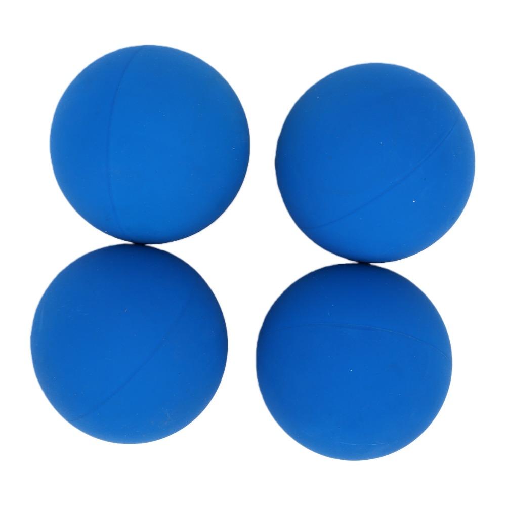4pcs Blue Squash Ball Rubber Trigger Point Ball Portable Squash Training Ball Reaction Training