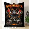 Firefighter Helmet T-Shirt - Fire Department GearBlanket Flannel Throw Blanket for Sofa, Bed, Travel, Camping, Office, Couch, Chair, And Bed
