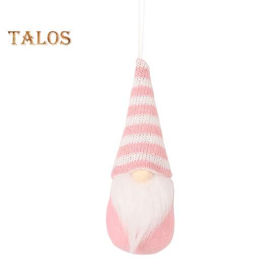 Christmas Hanging Gnome Decorations Plush Gnome Ornaments Handmade Faceless Dwarf Figurine for Tree Wall Fireplace Window Decor