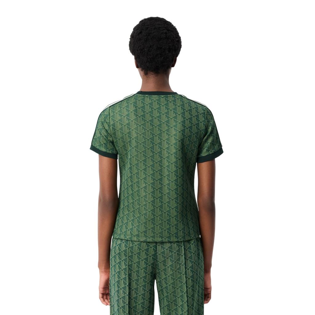 Lacoste Camiseta Justa Jacquard com Monograma Feminina