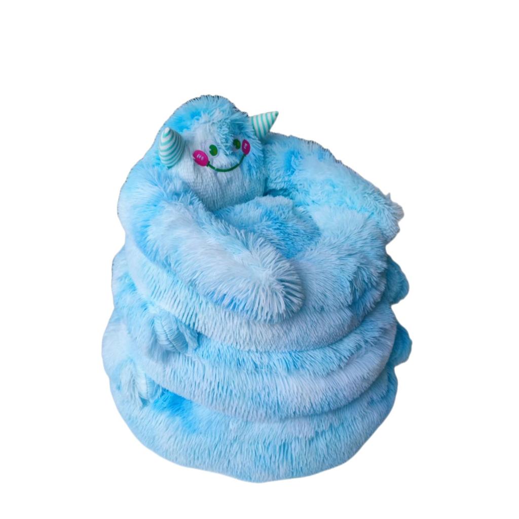 Long-haired Nest Cartoon Monster Pet Nest Mat Dog Nest Cat Nest Universal Washable Creative Personality Cute Plush for All Seasons