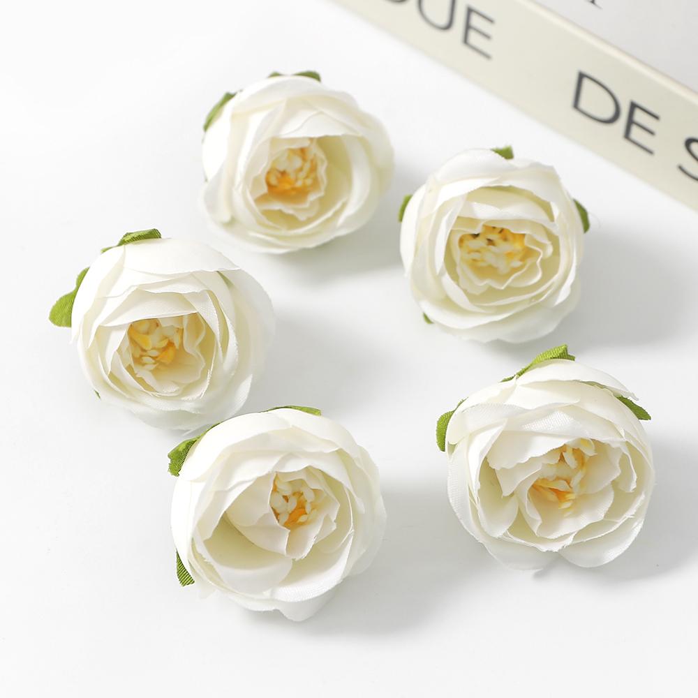10/20Pcs Small Stamen Rose Artificial Flower Head Fake Flower for Home Decor Bride Clothing Craft Gift Garland Wedding Decoratio