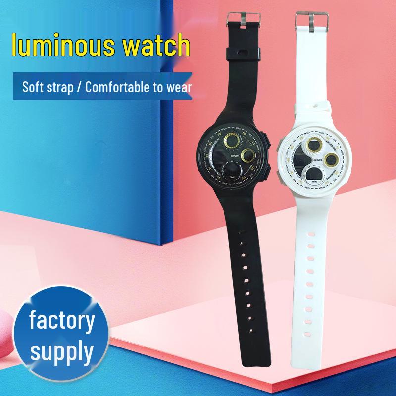 Unisex Luminous Customizable Round Dial Student Watch -