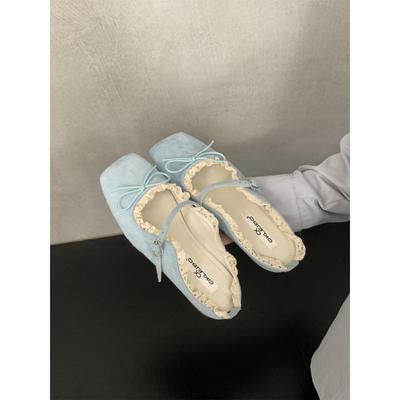 Moda Primavera 2025 Zapatos planos de mujer con hebilla, mules, zapatos de mujer con nudo de mariposa, zapatos planos de mujer, merceditas, sandalias