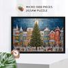 1000Pcs Christmas Puzzle - Winter Street Scene With Giant Christmas Tree,15X10 Inch Family Activity Adult Hobbyists