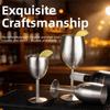 Unbreakable Stainless Steel Goblet Creative Metal Wine Glass Tall Glass  Cold&hot Drinks