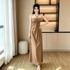 Super Fairy Atmosphere A-shaped Skirt French Elegance Temperament Backless Mesh Tube Top Long Dress Sexy Perspective, Dress Women