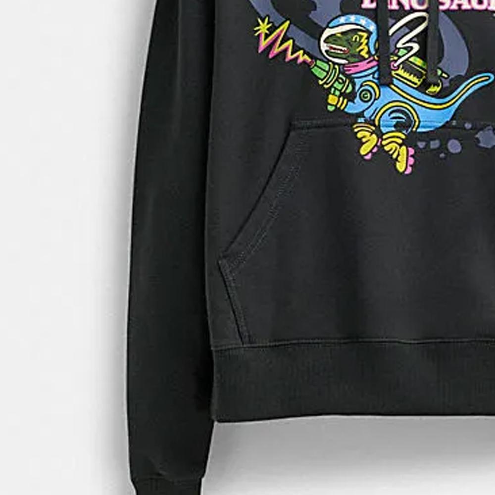 Coach Cosmic  FW23 Letter Pattern Printed Hoodie Unisex hoodies Black CN698-BLC