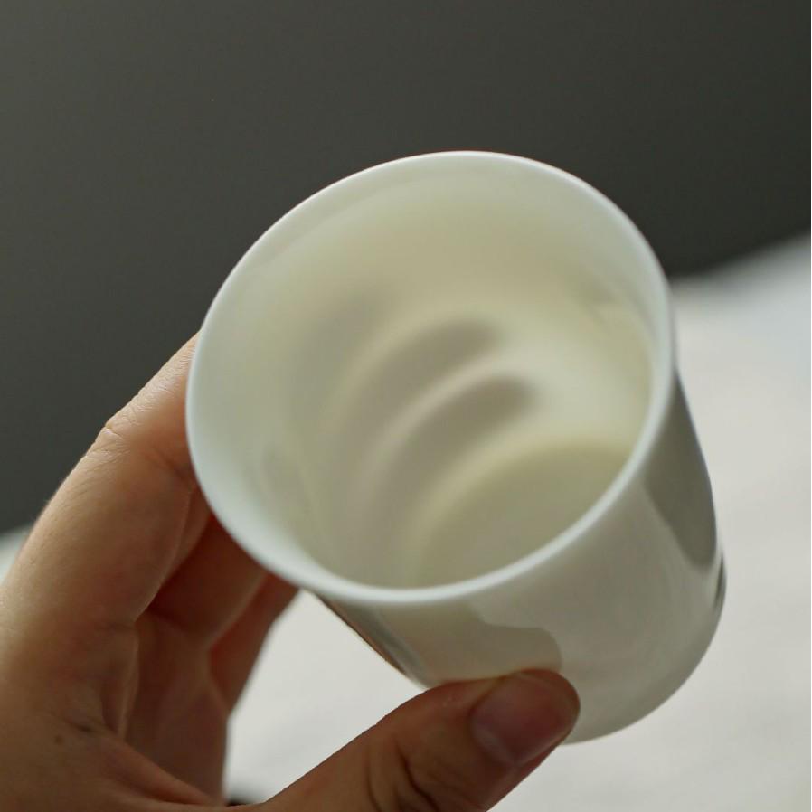 Sheep Fat Jade Ceramic Tea Cup - Large Capacity Porcelain Water Cup, Ideal for Hosting and Gifting