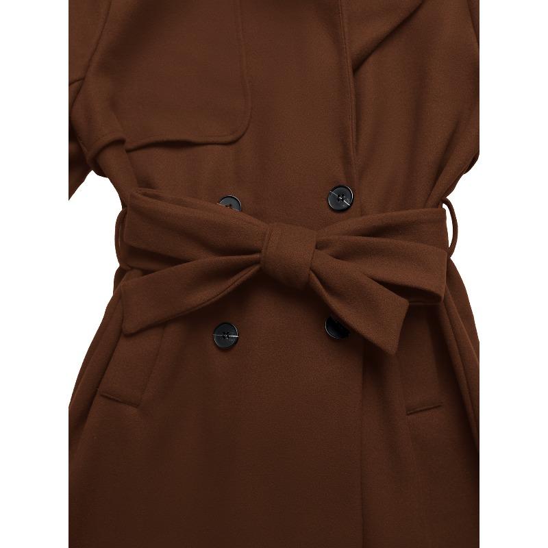 YYFS Moda damska Casual Jednokolorowe nadruki Jesienno-zimowe kurtki i płaszcze z długim rękawem i dekoltem POLO