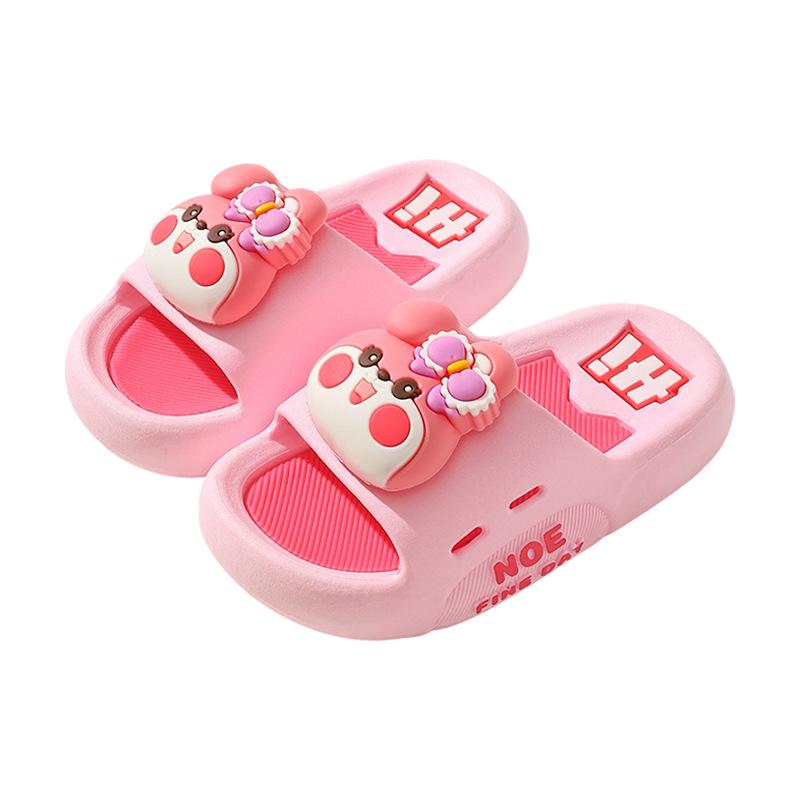 Soft Sole Kids' Cartoon Slippers: Non-Slip Bath & Home Sandals for Boys & Girls